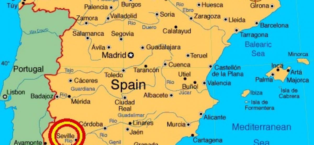 Испанийн севилья газрын зураг