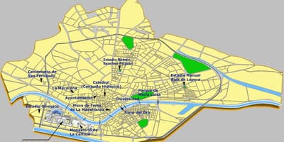 Seville испани газрууд газрын зураг