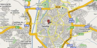 Barrio де санта круз Seville газрын зураг
